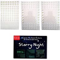 LIOOBO Las Pegatinas Fluorescentes 3D Brillan en la Oscuridad Las Estrellas y los Puntos DIY Luminoso Tatuajes de Pared…